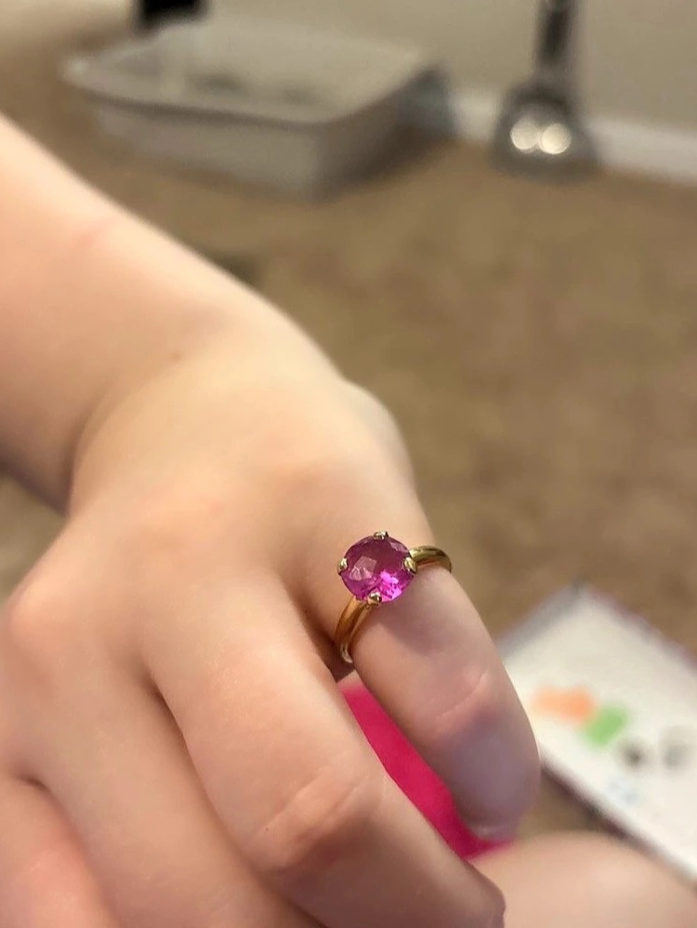 Pink Gemstone Ring